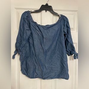 Cato Denim Off the Shoulder Top